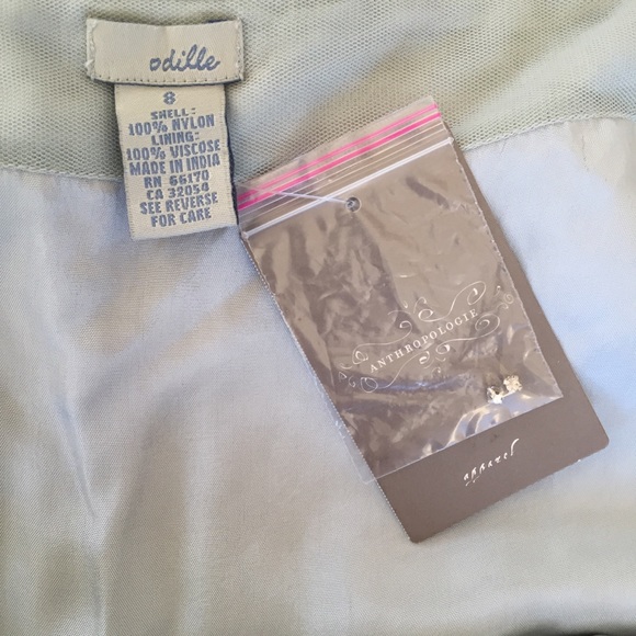 ✳️Anthropologie Sea Foam Green Scallop Lace Skirt - Picture 8 of 8